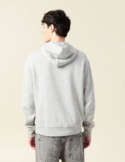 Sweat à capuche gris homme
