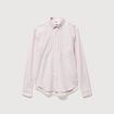 Chemise manches longues col am&eacute;ricain rose poudr&eacute;e homme