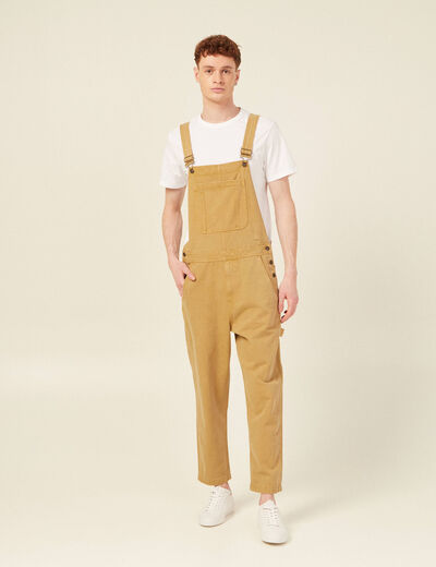 Salopette large beige homme