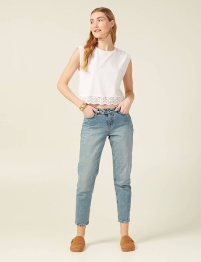 T-shirt éco-responsable blanc femme