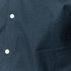 Chemise cintr&eacute;e en coton manches longues bleu marine homme