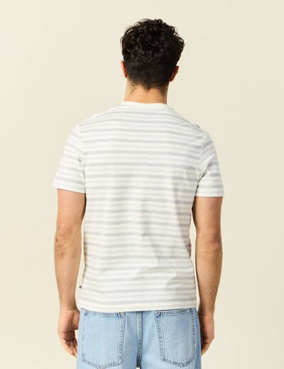 T-shirt manches courtes ecru homme