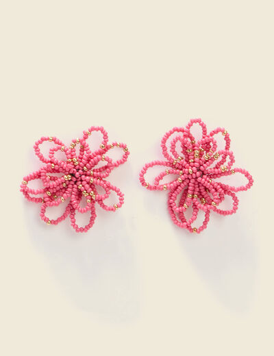 Boucles d'oreilles rose femme
