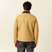 Veste zippée col velours camel homme