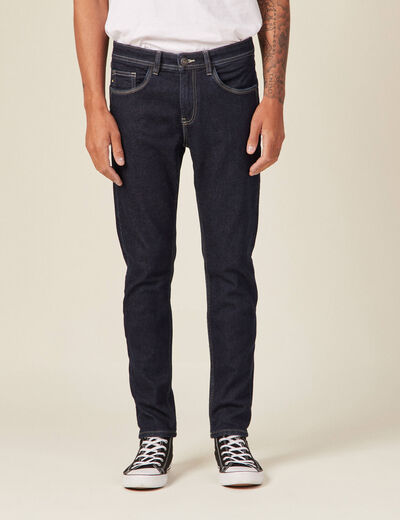 Jeans homme slim effet used denim brut clean homme