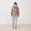 Doudoune &agrave; capuche taupe femme