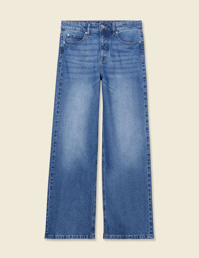 Jeans large éco-responsable denim stone femme