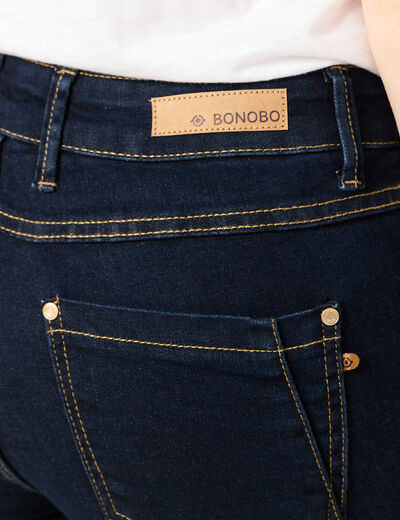 Jeans regular 5 poches denim brut rinse femme