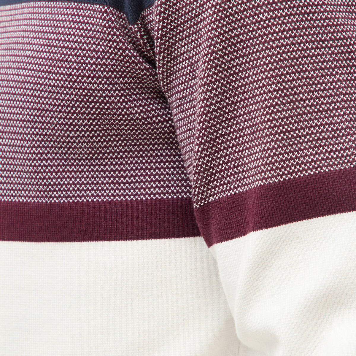 Pull fin col rond manches longues bleu marine homme