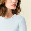 T-shirt manches longues avec laine bleu ciel femme