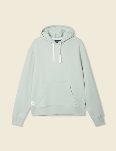 Sweat à capuche vert clair homme