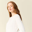 Pull manches longues ecru femme