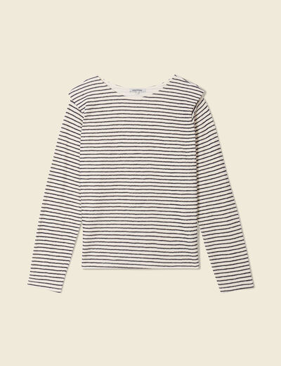 T-shirt manches longues ecru femme