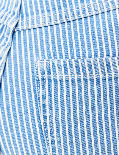 Bermuda droit en jean denim stone femme