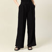 Pantalon large fluide noir femme