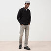 Jeans straight longueur 32 en coton denim snow gris homme