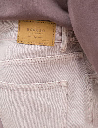Jeans large longueur 32 en coton parme homme