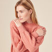 Pull manches longues rose femme