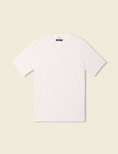 T-shirt manches courtes ecru homme