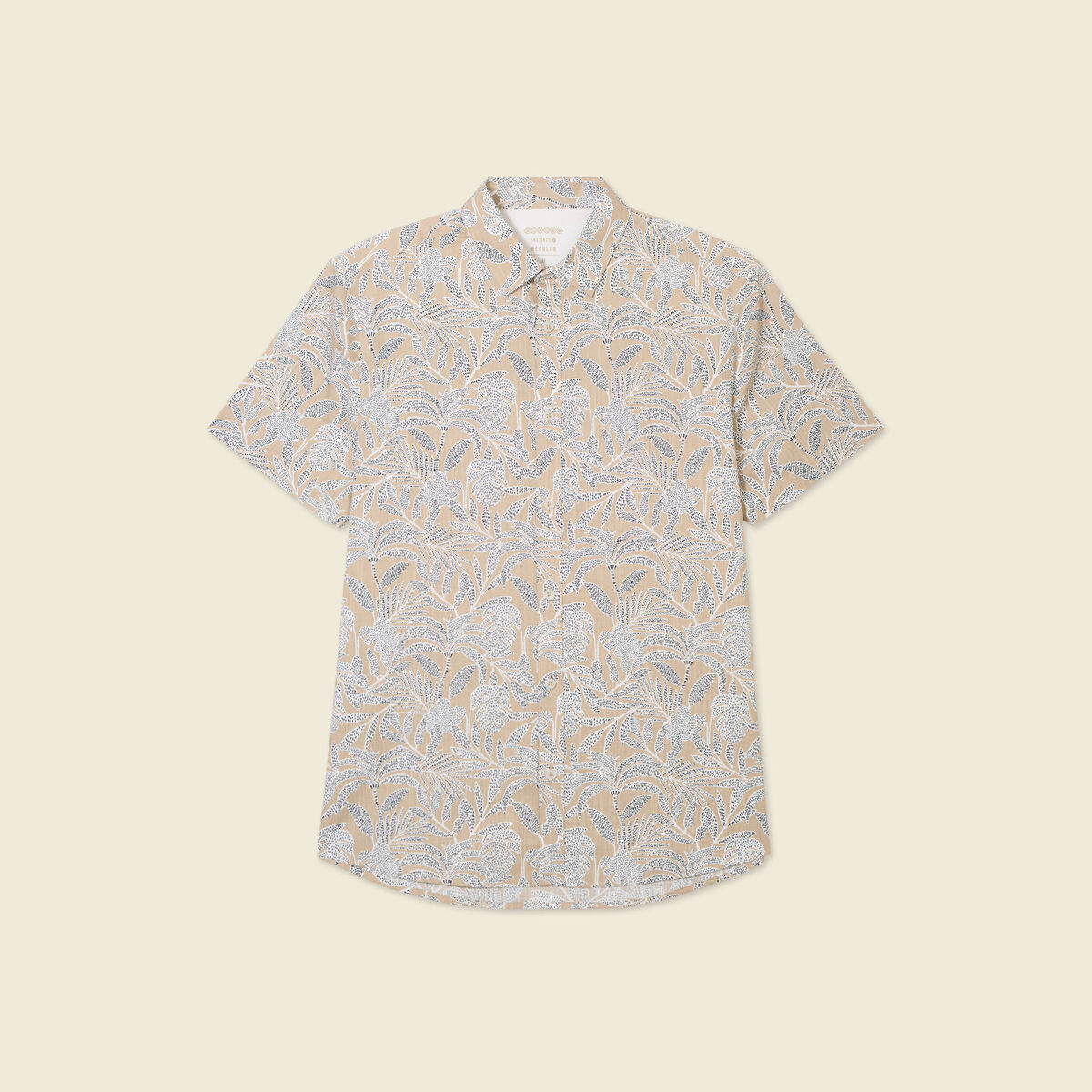 Chemise manches courtes vert homme