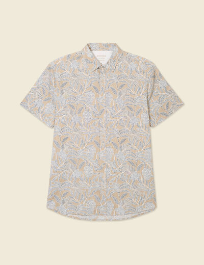 Chemise manches courtes vert homme