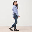 Jeans skinny push up 7/8&egrave;me denim brut femme