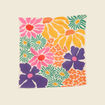 Foulard en coton rose femme