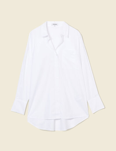 Chemise manches longues blanc femme