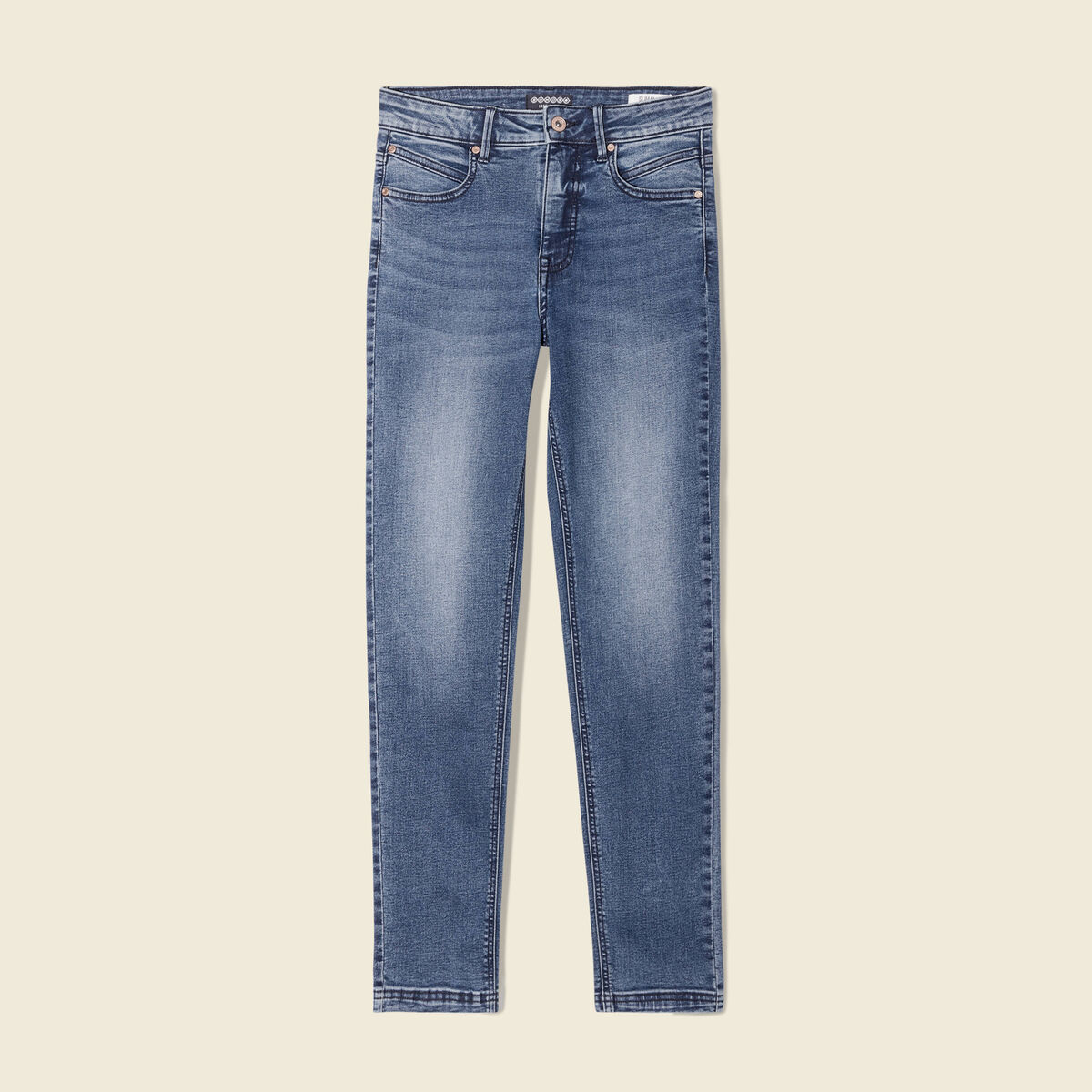 Jeans slim éco-responsable denim stone femme