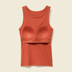 Débardeur 2 en 1 avec brassière intégrée orange foncé femme