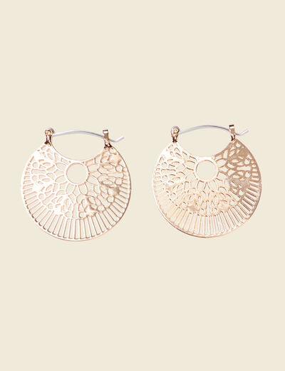 Boucles d'oreilles créoles couleur or femme