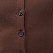 Robe sans manches en maille col rond marron fonc&eacute; femme