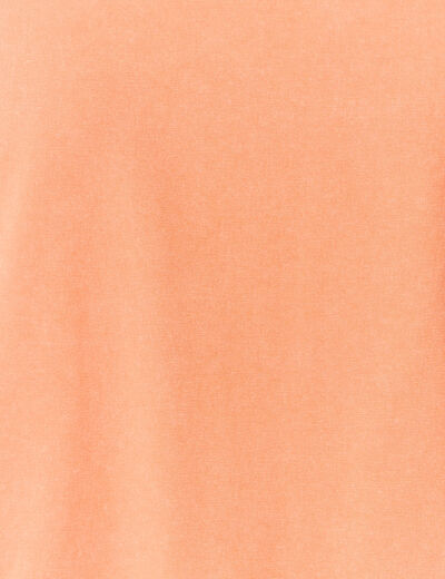T-shirt manches courtes orange clair femme