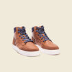 Baskets montantes plates marron foncé homme