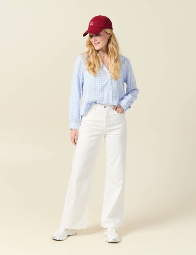 Blouse manches longues gris femme