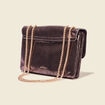 Sac métallisé noir femme