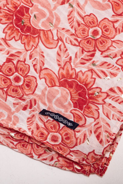 Foulard rose poudrée femme