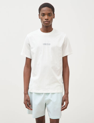T-shirt en coton ecru homme