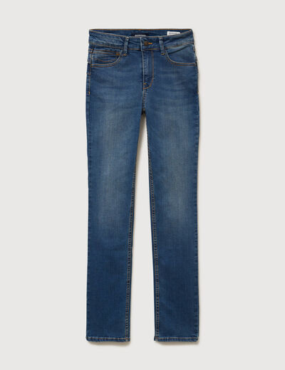 Jeans regular taille haute denim stone femme