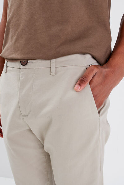 Pantalon straigth Instinct chino beige homme