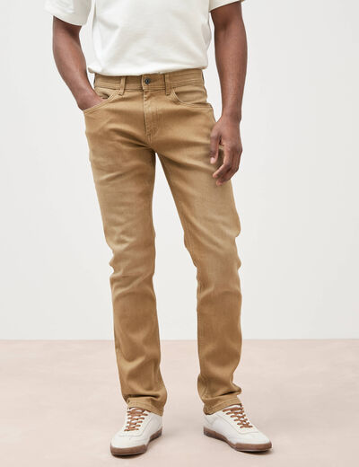 Jeans straight homme used L34 camel homme