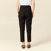 Pantalon cigarette &agrave; pinces noir femme