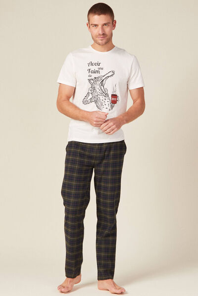 Pyjama éco-responsable ecru homme