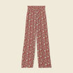 Pantalon large fuide bleu gris femme