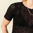 T-shirt manches courtes noir femme