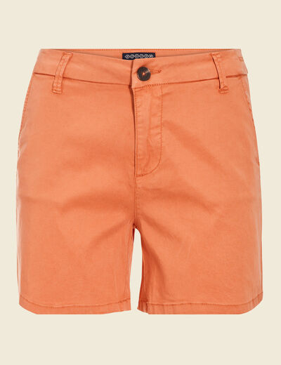 Short chino éco-responsable terracotta femme