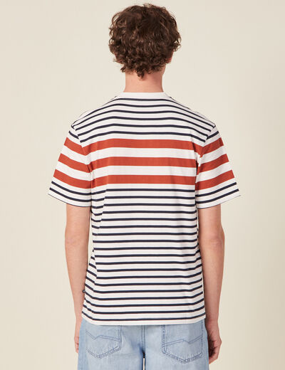 T-shirt manches courtes ecru homme