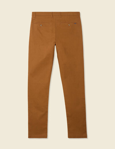 Pantalon slim Instinct chino marron homme