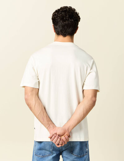 T-shirt manches courtes ecru homme