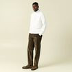 Sweat col montant manches longues ecru homme